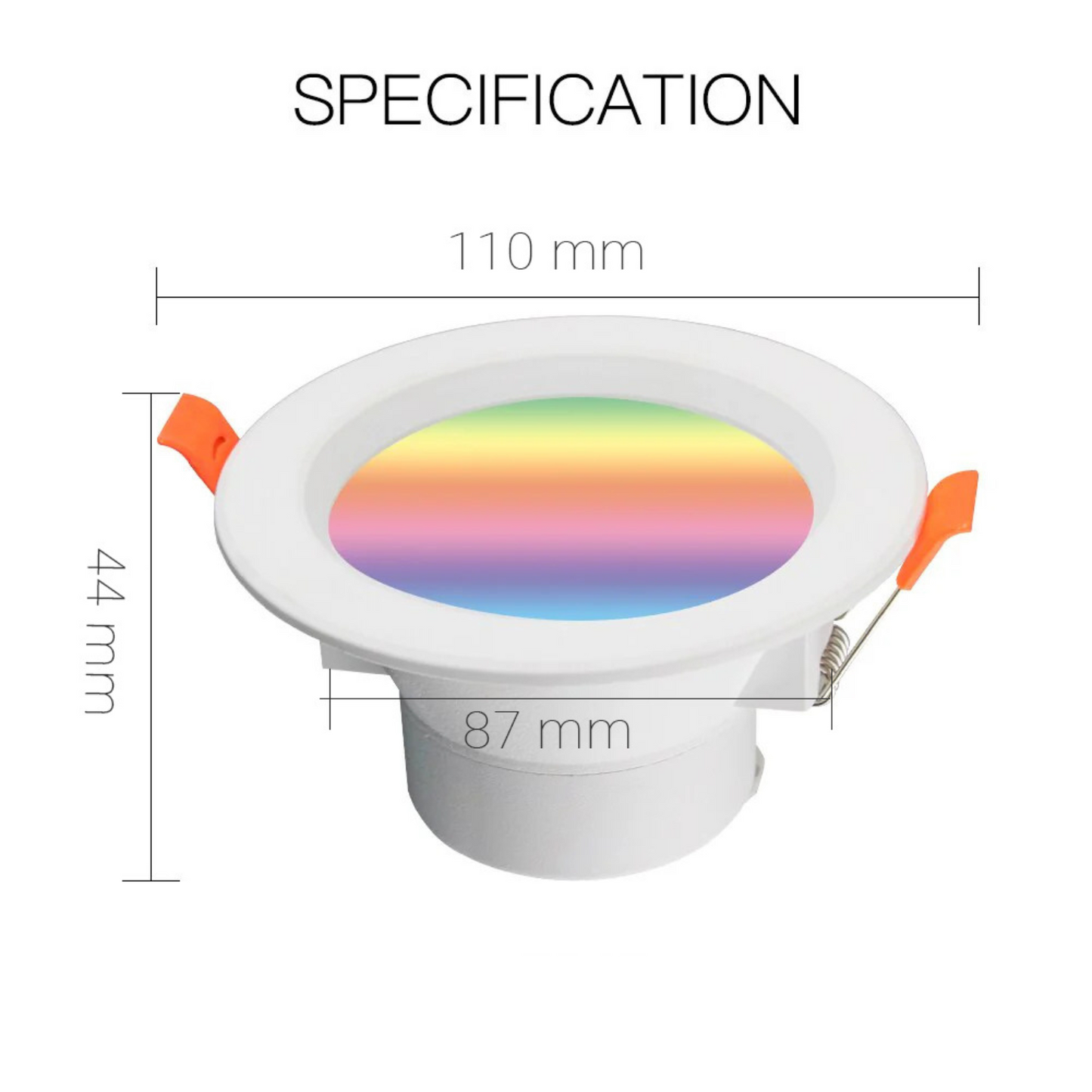 Stavo WiFi Smart LED Recessed Downlight 3.5 inches Dimmable Round Colorful Spotlight Lighting 7W RGB Color Changing Bulb 2700K-6500K