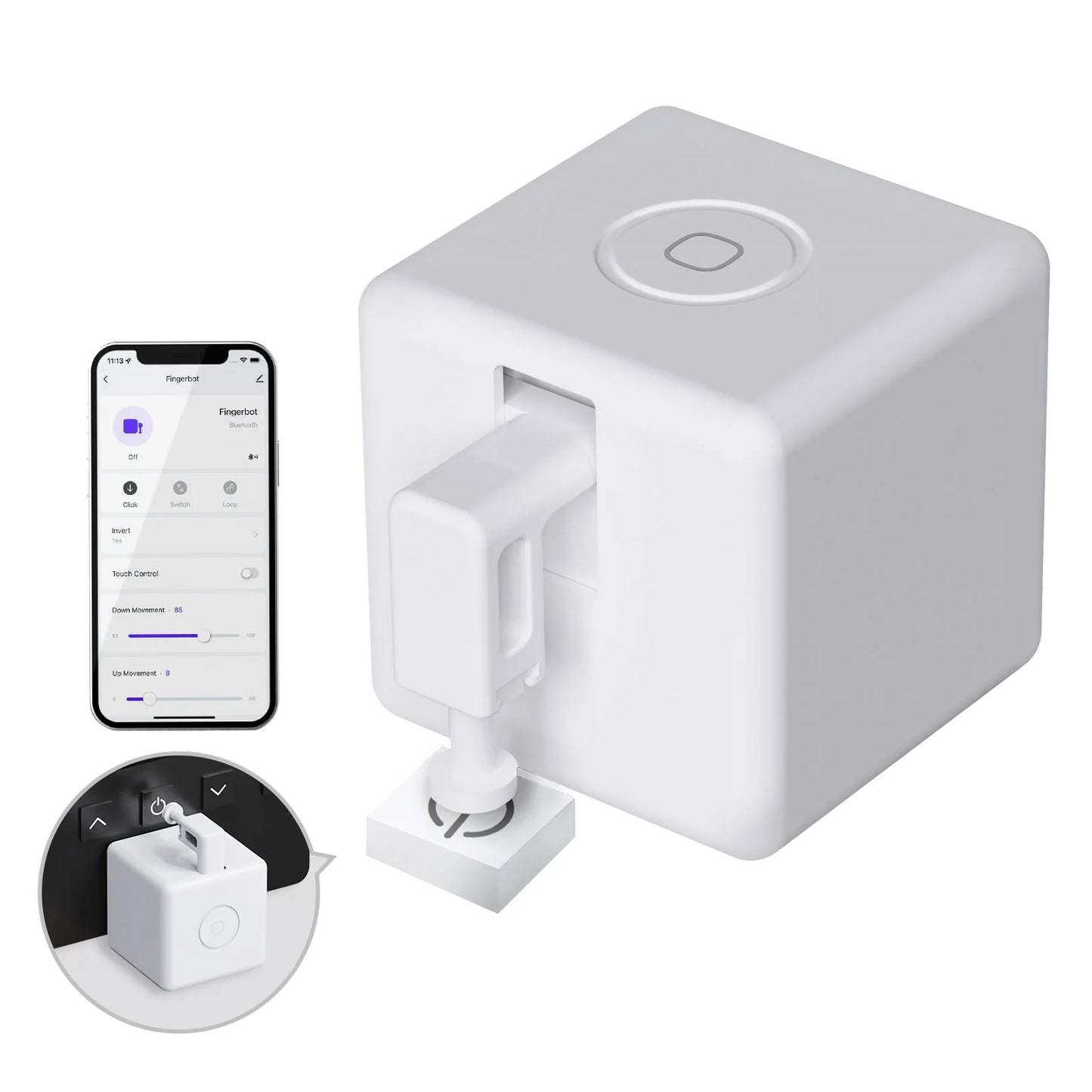 Stavo Zigbee Smart Fingerbot Plus, Wireless Touch Button Switch Bot ON/OFF