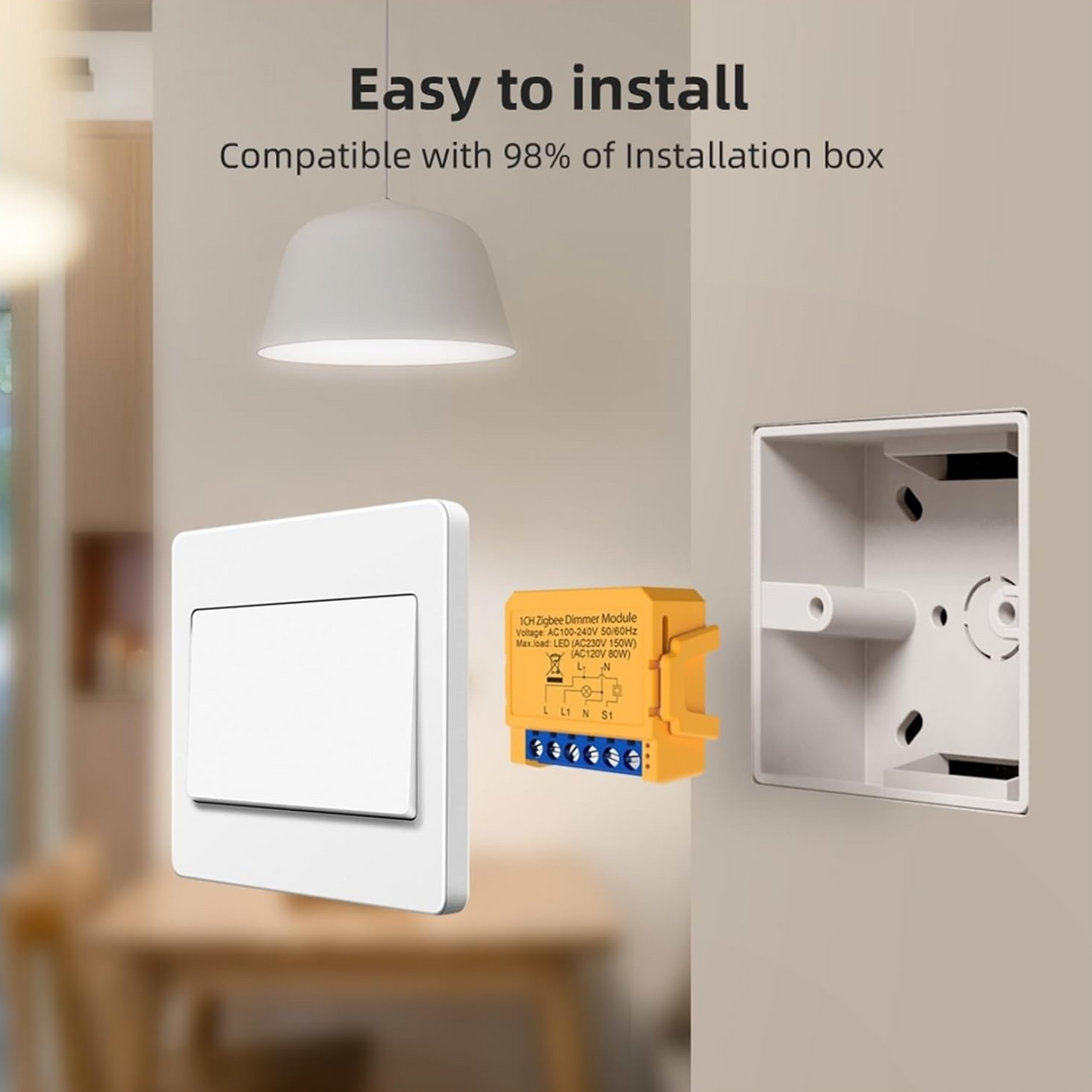 Stavo Zigbee Mini DIY Smart Light Dimmer Switch Module Relay Timer 1/2 Gang