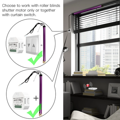 Stavo Zigbee + RF Mini DIY Smart Curtain Switch Module Relay