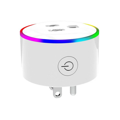 WiFi Smart Plug Outlet Wireless Power Socket Electricity With RGB Light US Version With LED US