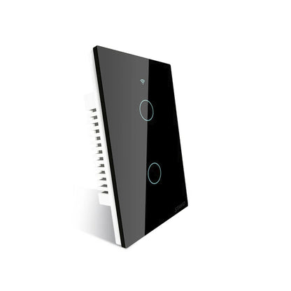 WIFI Smart Wall Touch Light Switch Glass Panel, 3 Way Multi-Control No Neutral Required US Standard