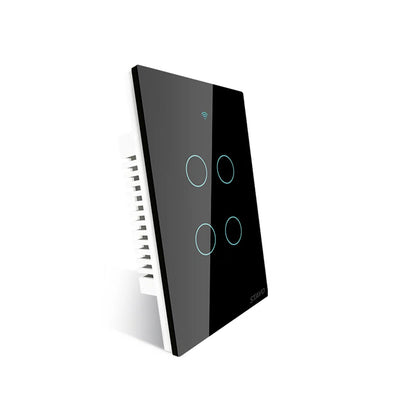 WIFI Smart Wall Touch Light Switch Glass Panel, 3 Way Multi-Control No Neutral Required US Standard