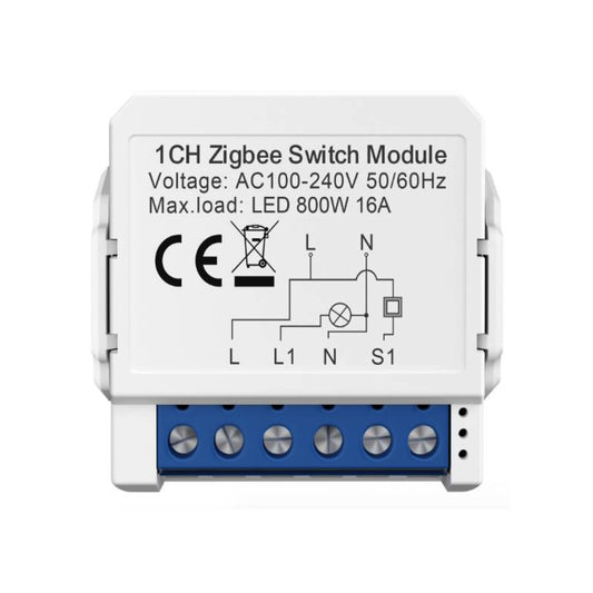 Stavo ZigBee Mini DIY Smart Light Switch Module Relay Timer 1/2/3/4 Gang