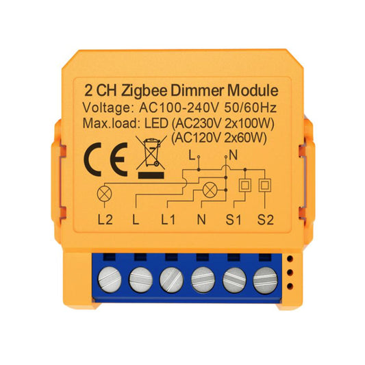 Stavo Zigbee Mini DIY Smart Light Dimmer Switch Module Relay Timer 1/2 Gang