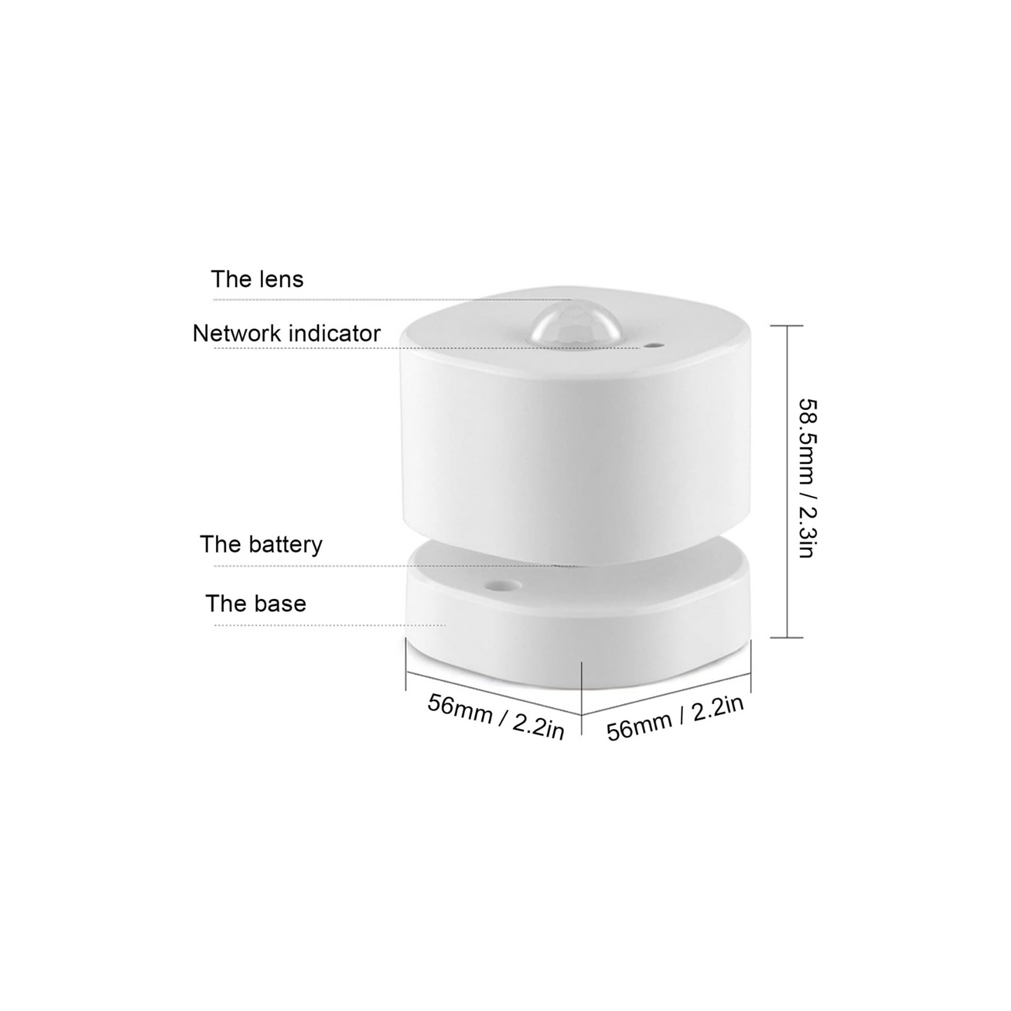 Stavo ZigBee PIR Motion Sensor Model 3 – Smart Home Security & Automation - 120-150 degress - 3 to 7 meters
