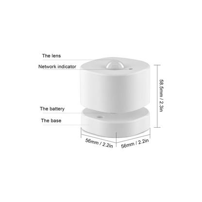 Stavo ZigBee PIR Motion Sensor Model 3 – Smart Home Security & Automation - 120-150 degress - 3 to 7 meters