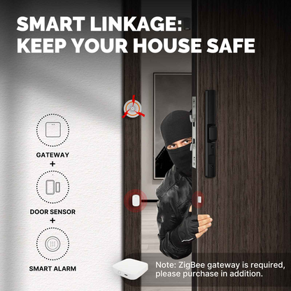 Stavo Tuya ZigBee Window Door Alarm Sensor, Smart Home Security Contact Detector