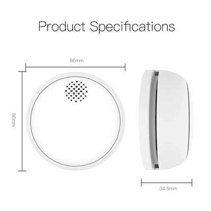 Stavo ZigBee Wireless Smart Smoke Detector Fire 85dB Sound Alarm Siren Sensor