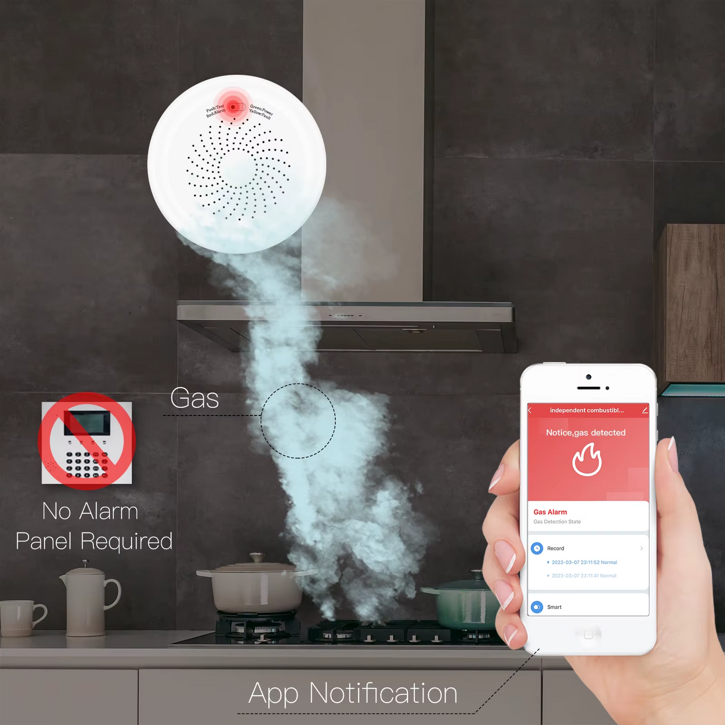 Stavo ZigBee Tuya Smart Flammable Gas Leakage Detector – Combustible Sensor