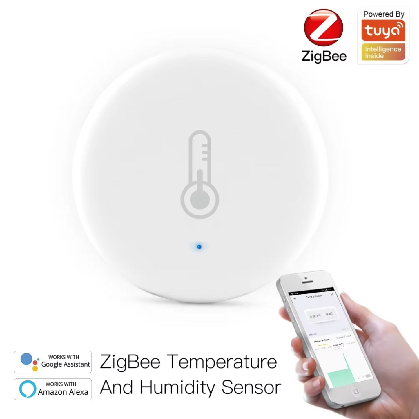 Stavo Zigbee Smart Temperature and Humidity Sensor Meter