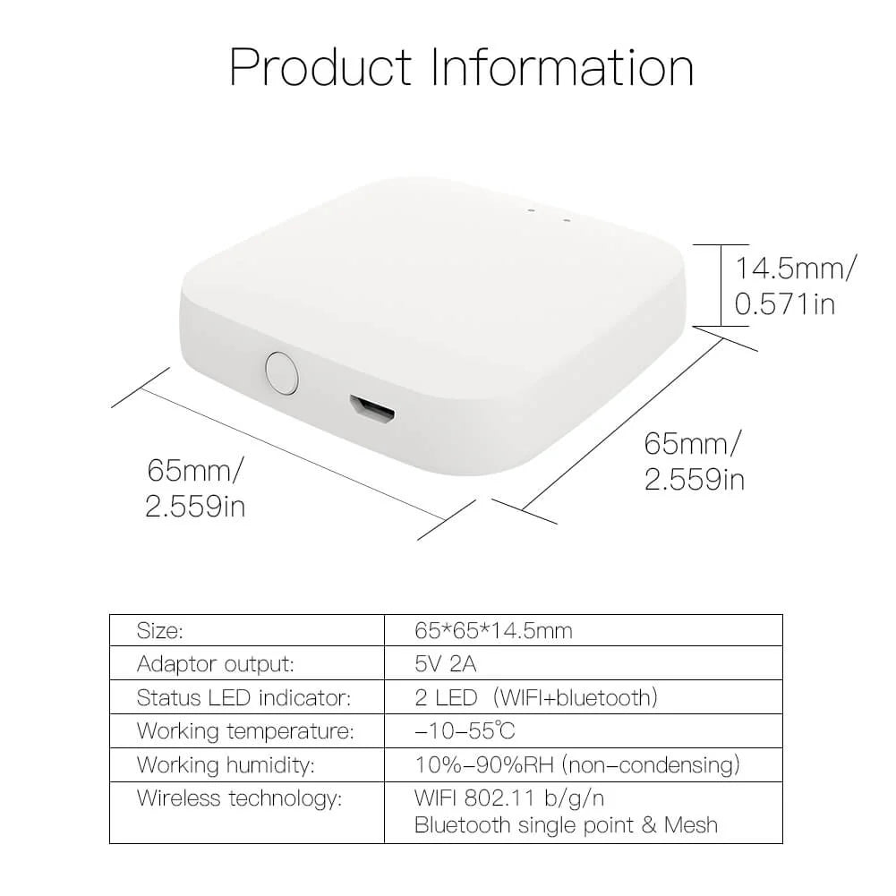 Bluetooth Gateway Smart WiFi Hub Smart Home Bluetooth MESH (SIG) Gateway Low Power Consumption